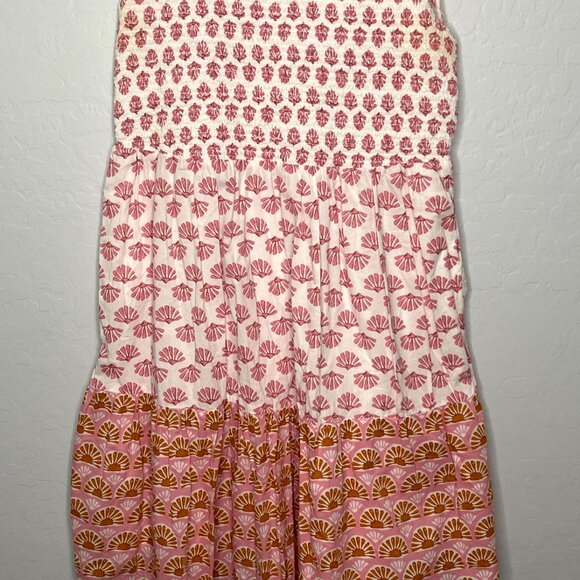 J. Crew Orange Ruffle Sun Shell Print Dress Size XL - Picture 4 of 9